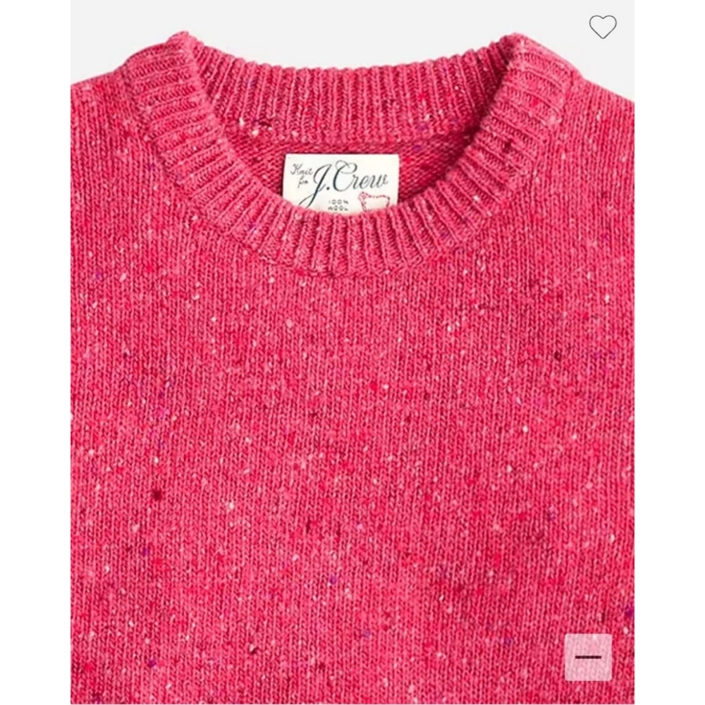 NWT J. Crew Irish Donegal 100% Wool Fisherman Sweater Barbiecore Fair-Trade - Picture 4 of 7